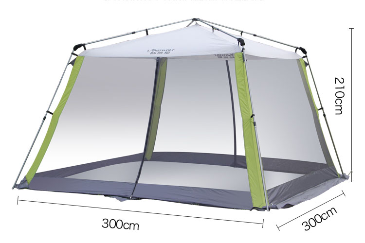 Cheap Goat Tents Automatic Ultralarge 300*300*210cm 5 8 Person Use Camping Tent Sun Shelter Beach Picnic Large Gazebo Single Layer Without Cover   